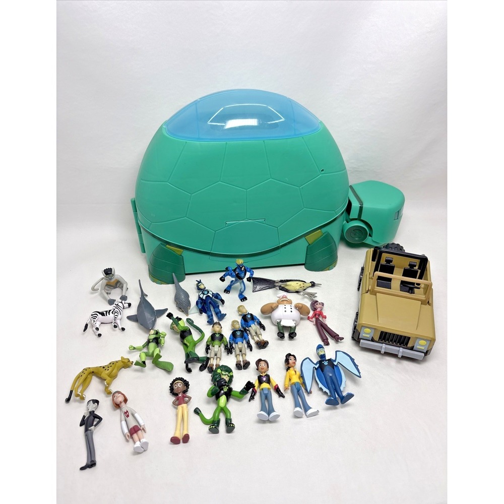 Wild Kratts 9 Story Lot Tortuga Playset 22 Figures 2015 HTF Jeep Turtle